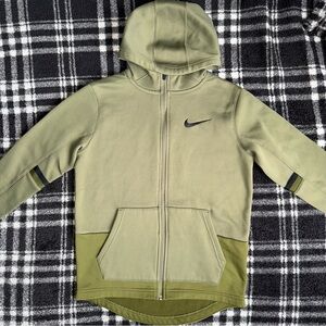 Nike Kids' Olive Green Hoodie Elite
